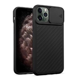 Husa  pentru iPhone 11 Pro, SILKASE, camera privacy protection, silicon, culoare negru