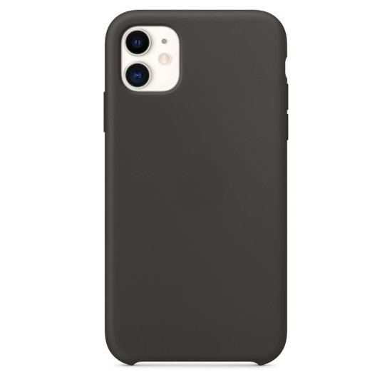 Husa iPhone 11, SILKASE, culoare negru, liquid silicone (iPhone 11, H0147) by www.silkase.ro