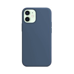 Husa pentru iPhone 12 Mini, SILKASE, culoare albastru, silicon Husa pentru iPhone 12 Mini, SILKASE, culoare albastru, silicon