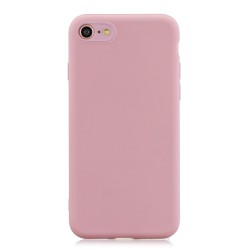 Husa pentru iPhone SE 2 2020, SILKASE Camera protection, culoare Roz, silicone