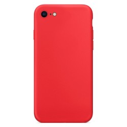 Husa pentru iPhone SE 2, SILKASE Camera protection, culoare Rosu, soft silicone