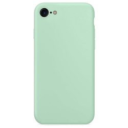 Husa pentru iPhone SE 2, SILKASE Camera protection, culoare Verde, soft silicone olive mint