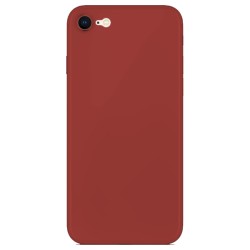 Husa 0.3mm compatibila cu Apple iPhone SE 2, SILKASE, subtire, culoare visiniu, plastic mat