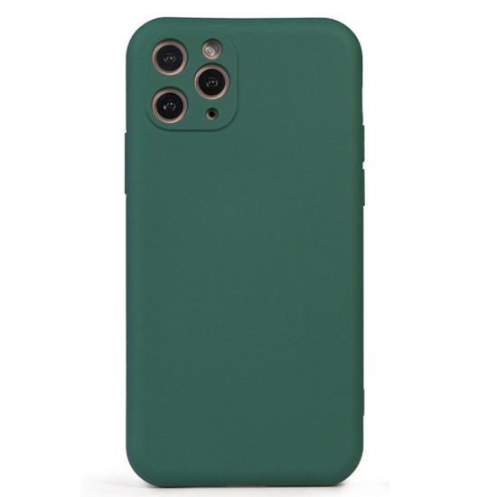 Husa compatibila cu iPhone 12 Mini, SILKASE, culoare verde inchis, soft silicone (iPhone 12 Mini, H0523) by www.silkase.ro