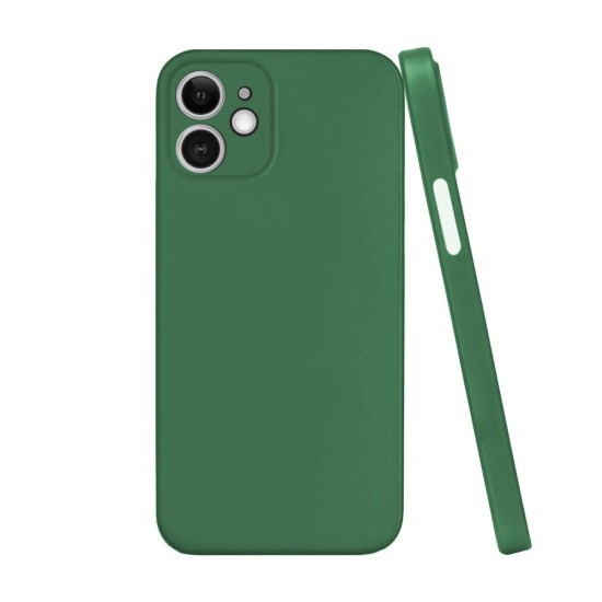 Husa 0.3mm compatibila cu  Apple iPhone 12 Mini, SILKASE, subtire, culoare verde, plastic mat (iPhone 12 Mini, H0524) by www.silkase.ro