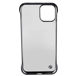 Husa compatibila cu iPhone 12 Pro Max, SILKASE, frameless, culoare transparent/negru, ultra slim Husa compatibila cu iPhone 12 Pro Max, SILKASE, frameless, culoare transparent/negru, ultra slim