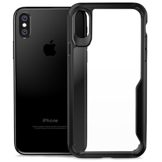 Husa compatibila cu iPhone XS Max, AntiGravity, SILKASE, culoare transparent / negru (iPhone XS Max, H0555) by www.silkase.ro