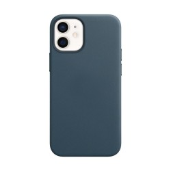 Husa compatibila cu Apple iPhone 12 Mini, SILKASE, piele, culoare albastru Husa compatibila cu Apple iPhone 12 Mini, SILKASE, piele, culoare albastru