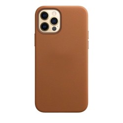 Husa piele compatibila cu Apple iPhone 12 / 12 Pro, SILKASE, culoare maro Husa piele compatibila cu Apple iPhone 12 / 12 Pro, SILKASE, culoare maro