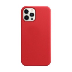 Husa piele compatibila cu Apple iPhone 12 / 12 Pro, SILKASE, culoare rosu Husa piele compatibila cu Apple iPhone 12 / 12 Pro, SILKASE, culoare rosu