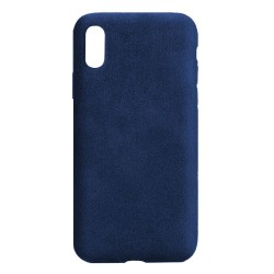 Husa alcantara SILKASE pentru iPhone XS, culoare albastru Husa alcantara SILKASE pentru iPhone XS, culoare albastru
