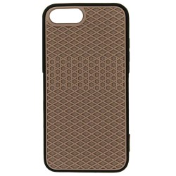 Husa waffle SILKASE pentru Apple iPhone 7/8 Plus, cauciuc, culoare negru/maro Husa waffle SILKASE pentru Apple iPhone 7/8 Plus, cauciuc, culoare negru/maro