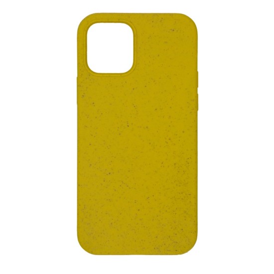 Husa Bio SILKASE pentru  iPhone 12 Mini, biodegradabila, culoare galben, plastic cauciucat (iPhone 12 Mini, H0626) by www.silkase.ro