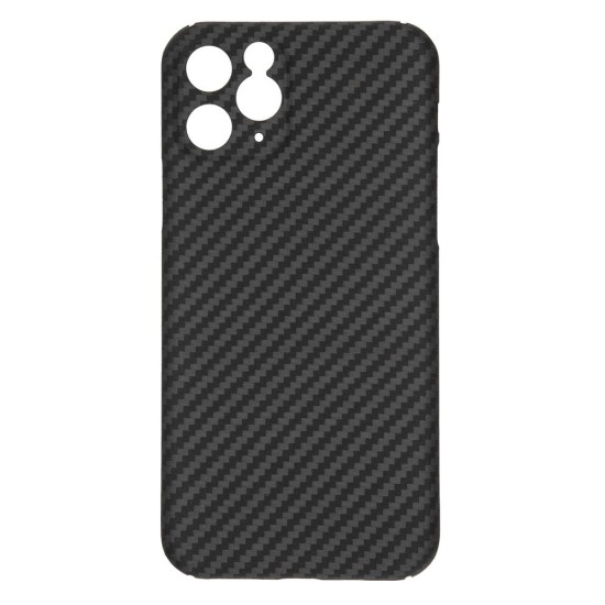 Husa carbon SILKASE pentru 11 Pro Max, aramid kelvar, negru (iPhone 11 Pro Max, H0640) by www.silkase.ro