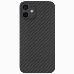 Husa carbon SILKASE pentru iPhone 12, aramid kelvar, negru Husa carbon SILKASE pentru iPhone 12, aramid kelvar, negru