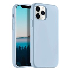Husa pentru iPhone 12/12 Pro, SILKASE, culoare albastru light, silicon Husa pentru iPhone 12/12 Pro, SILKASE, culoare albastru light, silicon