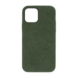 Husa alcantara SILKASE pentru iPhone 12 Pro Max, culoare verde Husa alcantara SILKASE pentru iPhone 12 Pro Max, culoare verde