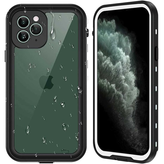 Husa SILKASE Diving pentru Apple iPhone 11 Pro, waterproof, shock proof protectie apa, negru / alb (iPhone 11 Pro, H0757) by www.silkase.ro