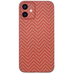 Husa fibra carbon SILKASE pentru iPhone 12 Mini, protectie camera, aramid kevlar, portocaliu Husa fibra carbon SILKASE pentru iPhone 12 Mini, protectie camera, aramid kevlar, portocaliu
