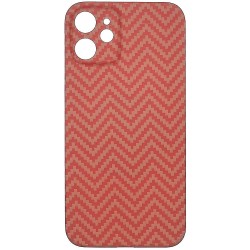 Husa fibra carbon SILKASE pentru iPhone 12, protectie camera, kevlar, portocaliu Husa fibra carbon SILKASE pentru iPhone 12, protectie camera, kevlar, portocaliu