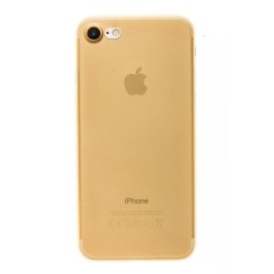 Husa 0.3mm iPhone 7 Matte SILKASE, culoare gold, plastic mat