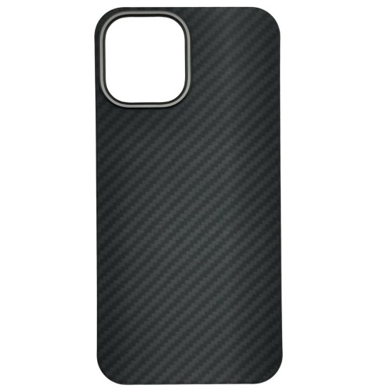 Husa fibra carbon SILKASE pentru Apple iPhone 13 Pro, aramid kevlar, metal camera, negru (iPhone 13 Pro, H1156) by www.silkase.ro