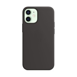 Husa compatibila cu Apple iPhone 12 Mini, SILKASE, magcase, culoare negru, liquid silicon