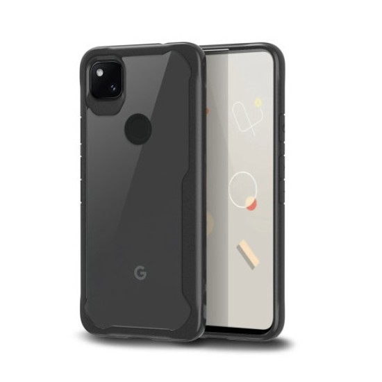 Husa Google Pixel 4a, AntiGravity, SILKASE, culoare transparent / negru (Telefoane Google, H0263) by www.silkase.ro