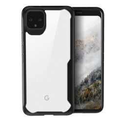 Husa Pixel 4, SLR, cauciuc, culoare transparent / negru