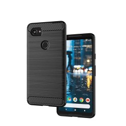 Husa compatibila cu Google Pixel 2, SILKASE, culoare carbon negru