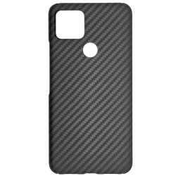 Husa carbon SILKASE pentru Google Pixel 5, aramid kevlar, negru