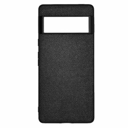 Husa SILKASE pentru Google Pixel 6, fabric, culoare negru