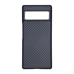 Husa fibra carbon SILKASE pentru Google Pixel 6 Pro, aramid kevlar, negru