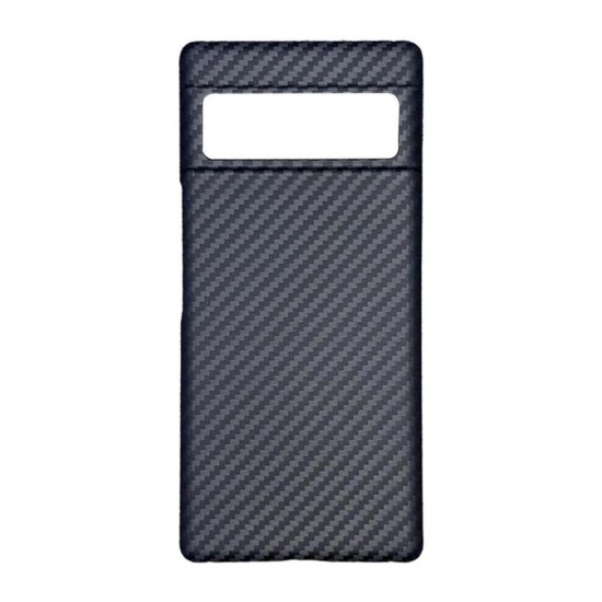 Husa fibra carbon SILKASE pentru Google Pixel 6 Pro, aramid kevlar, negru (Telefoane Google, H1145) by www.silkase.ro