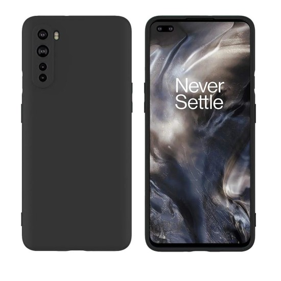 Husa pentru OnePlus Nord, SILKASE, culoare negru silicon (Telefoane OnePlus, H0324) by www.silkase.ro