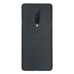 Husa fibra carbon SILKASE pentru OnePlus 8, aramid kevlar, negru Husa fibra carbon SILKASE pentru OnePlus 8, aramid kevlar, negru