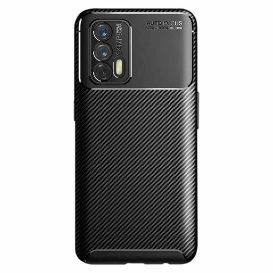 Husa SILKASE pentru Realme GT, silicon, Auto Focus, culoare carbon negru (GT 5G, H1134) by www.silkase.ro