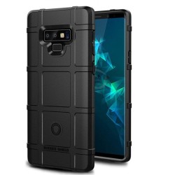 Husa armor Samsung Note 9, Rugged shield, culoare negru, cauciuc
