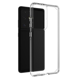 Husa compatibila cu Samsung S21 Ultra, SILKASE, culoare transparent, silicon Husa compatibila cu Samsung S21 Ultra, SILKASE, culoare transparent, silicon