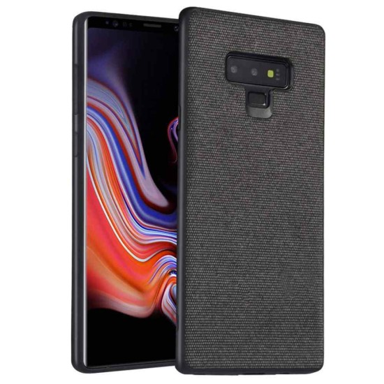Husa textila Samsung Note 9, Fabric, culoare negru (Telefoane Samsung, H0483) by www.silkase.ro
