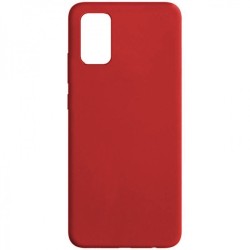 Husa compatibila cu Samsung A02s, SILKASE, culoare rosu, soft silicon