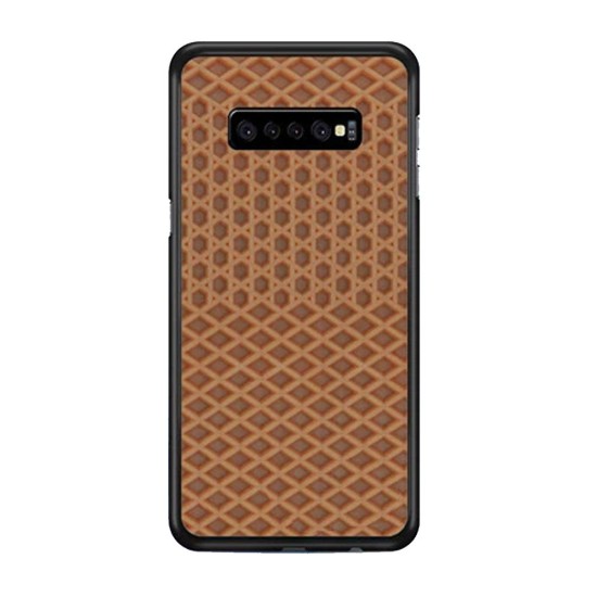 Husa waffle SILKASE pentru Samsung S10, cauciuc, culoare negru/maro (Telefoane Samsung, H0604) by www.silkase.ro