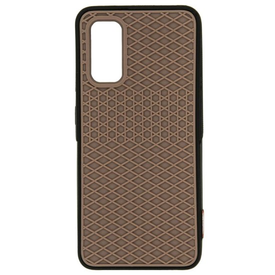 Husa  waffle SILKASE pentru Samsung S20, cauciuc, culoare negru/maro (Telefoane Samsung, H0606) by www.silkase.ro