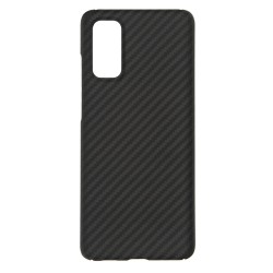 Husa carbon SILKASE pentru Samsung S20, aramid kelvar, negru Husa carbon SILKASE pentru Samsung S20, aramid kelvar, negru