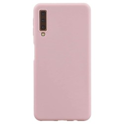Husa SILKASE pentru Samsung A7 (2018), culoare roz, soft silicon Husa SILKASE pentru Samsung A7 (2018), culoare roz, soft silicon