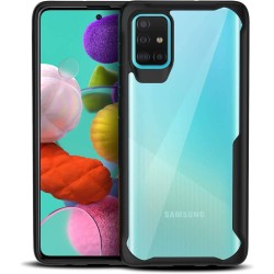 Husa SILKASE pentru Samsung A51, AntiGravity, culoare transparent / negru Husa SILKASE pentru Samsung A51, AntiGravity, culoare transparent / negru