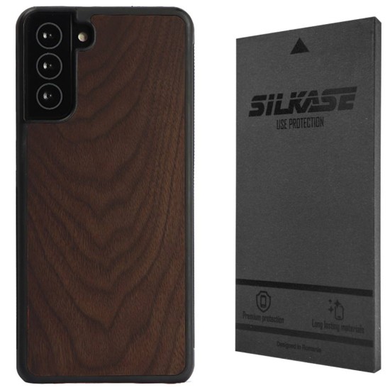 Husa SILKASE Wood pentru Samsung S21 Plus, Hybrid silicon/lemn inchis (SILKASE, Telefoane Samsung) by www.silkase.ro Husa SILKASE Wood pentru Samsung S21 Plus, Hybrid silicon/lemn inchis (Telefoane Samsung, H0742) by www.silkase.ro