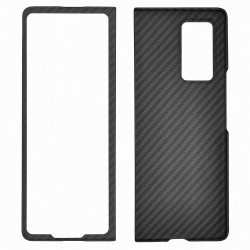 Husa fibra carbon SILKASE pentru Samsung Z Fold 2, aramid kevlar, negru Husa fibra carbon SILKASE pentru Samsung Z Fold 2, aramid kevlar, negru