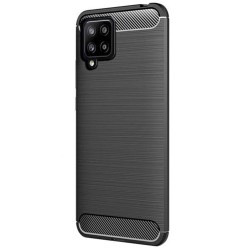 Husa compatibila cu Samsung A12, SILKASE, culoare carbon negru