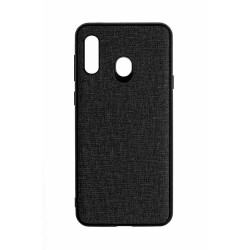 Husa Samsung A20/A30, Fabric, culoare negru